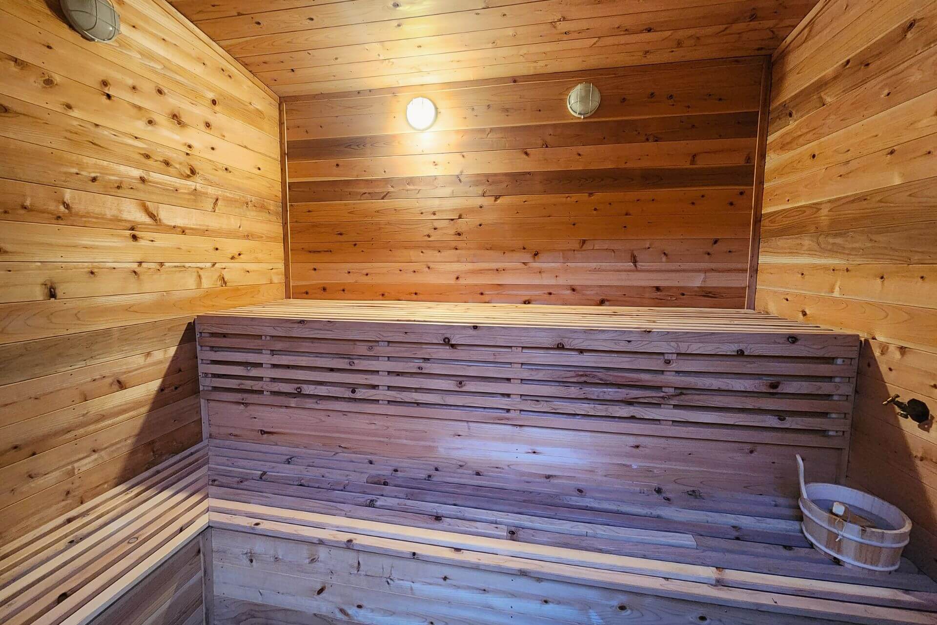 Hand built sauna at kahere retreat